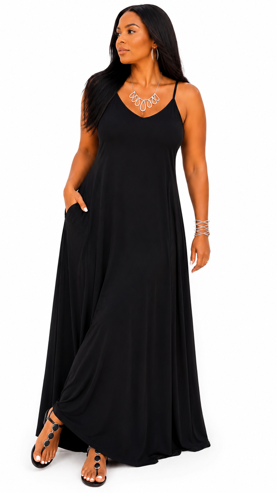 Midnight Breeze Maxi Dress
